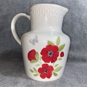 Dolly Parton Tennessee Home Collection useable pitcher red floral